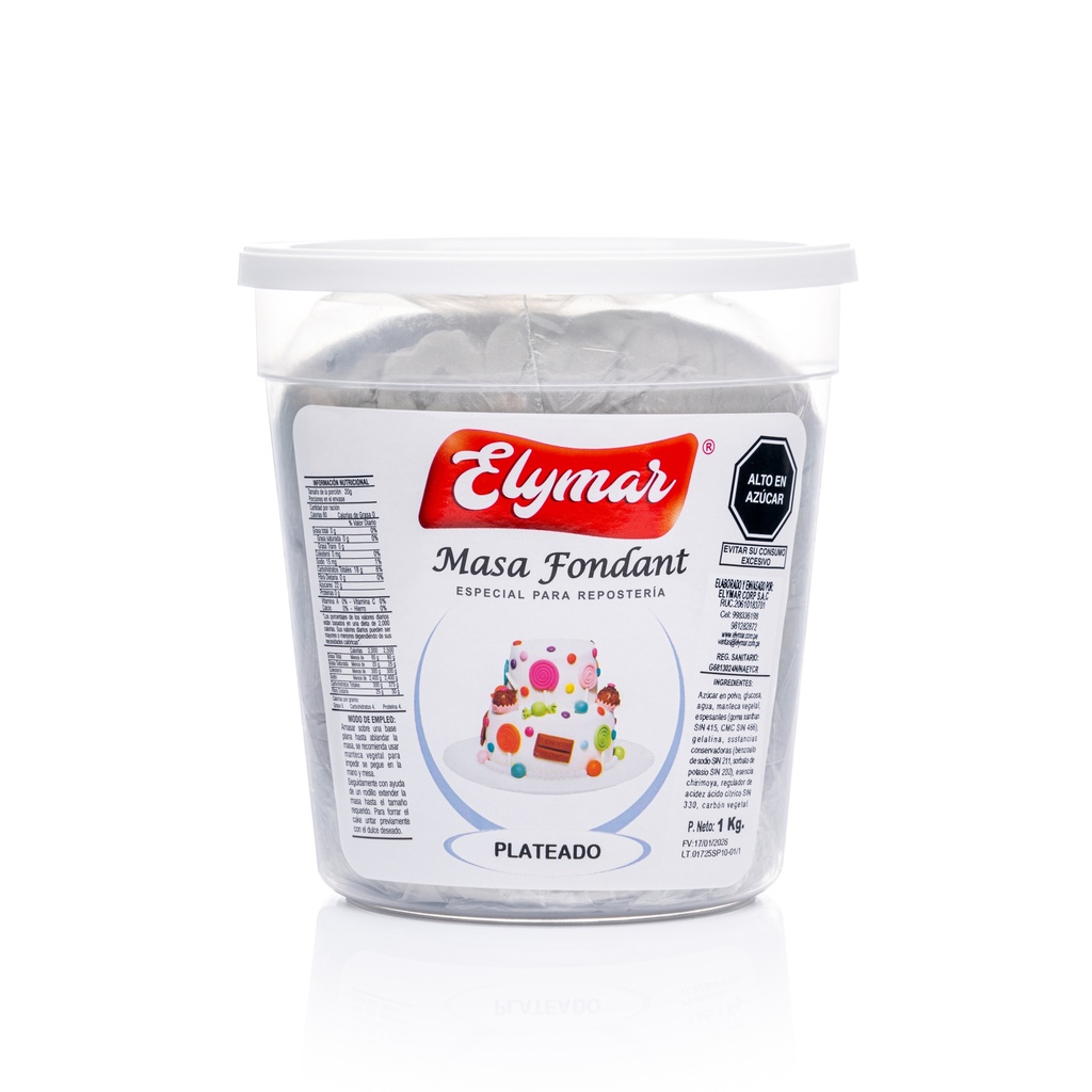 Fondant Plateado x 1 kg