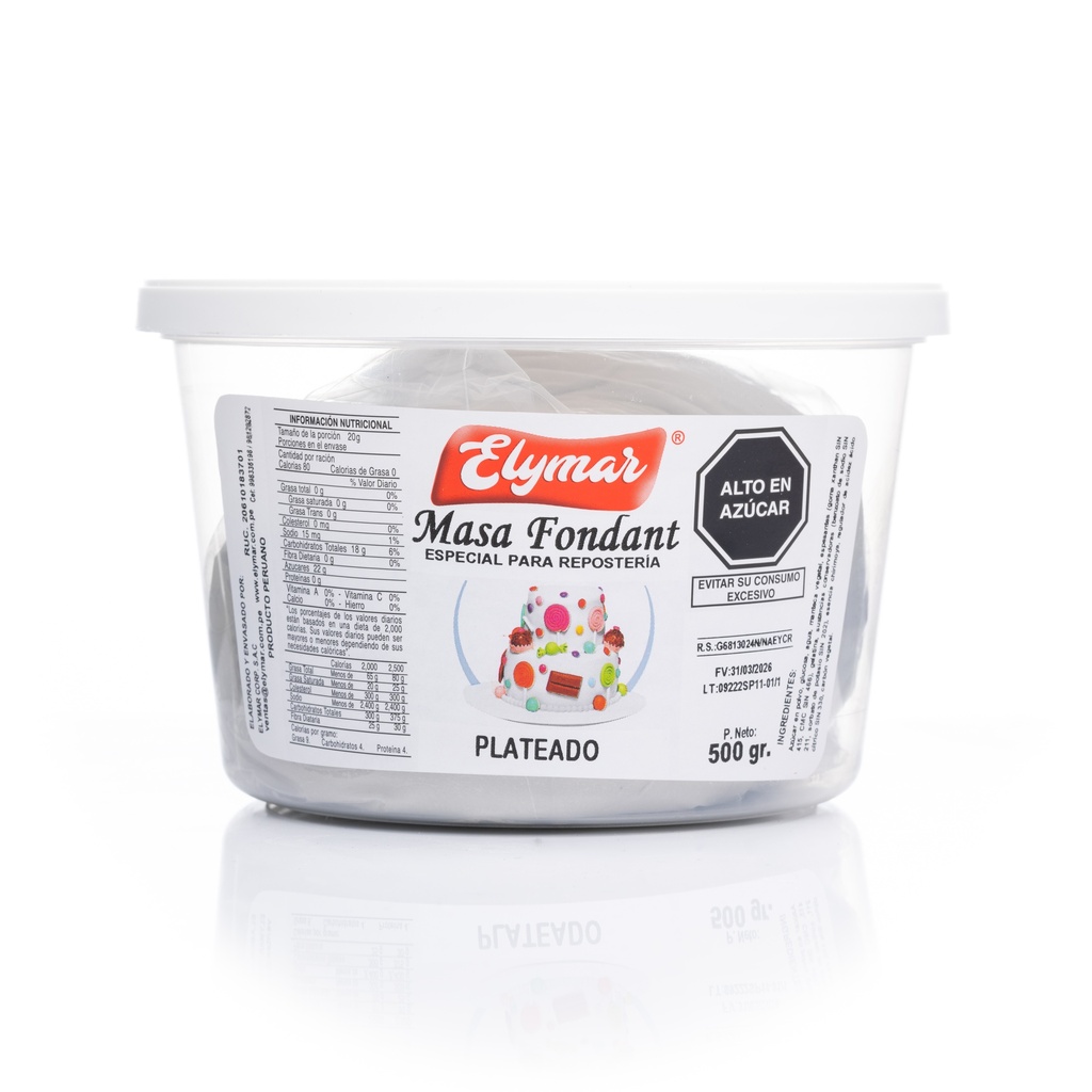 Fondant Plateado x 500 g