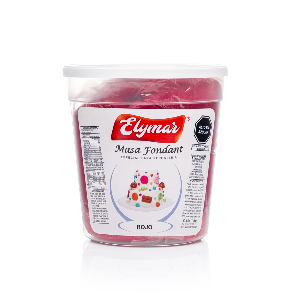 Fondant Rojo x 1 kg