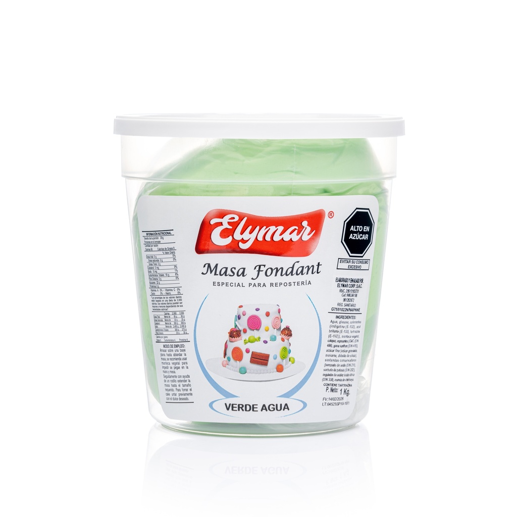 Fondant Verde Agua x 1 kg