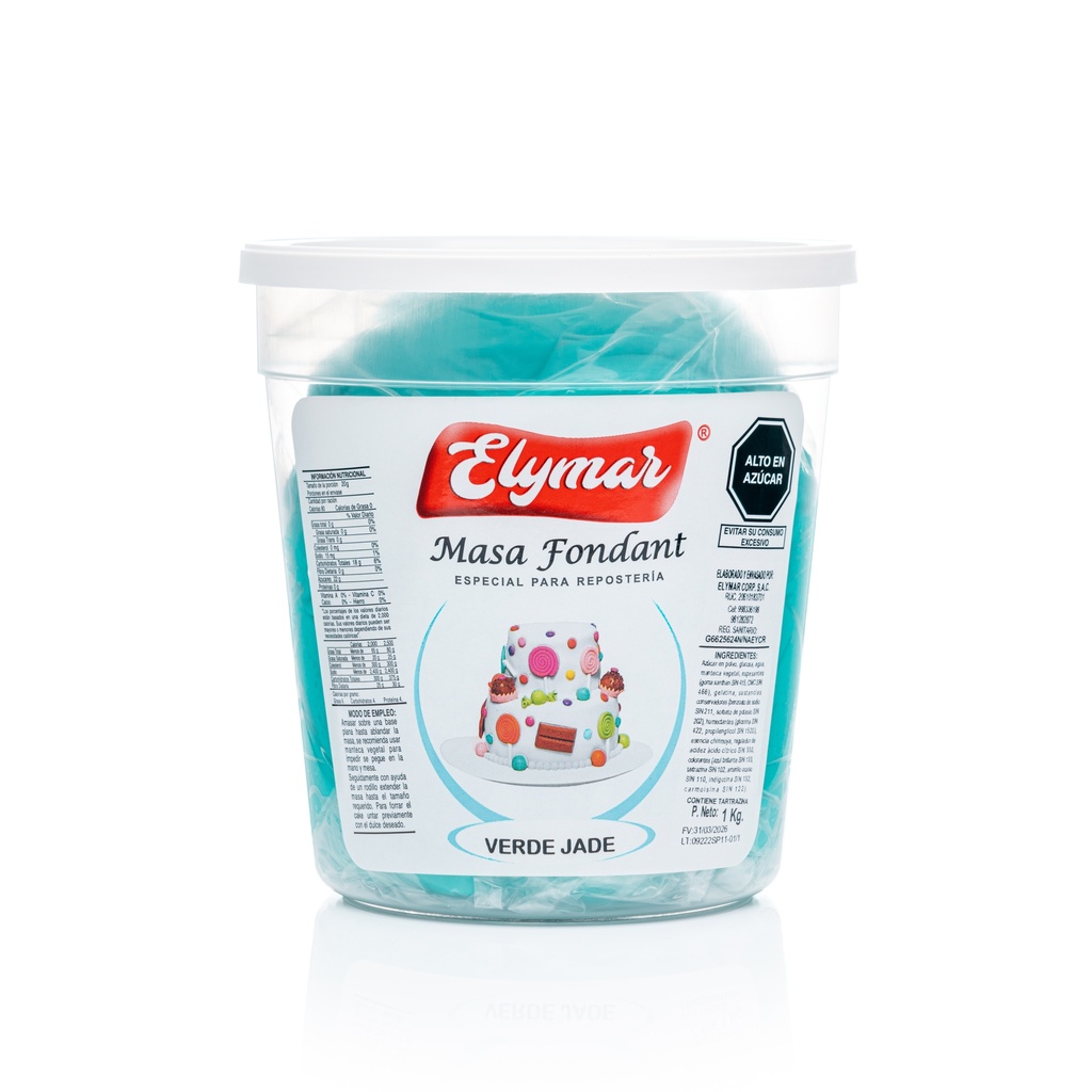 Fondant Verde Jade x 1 kg