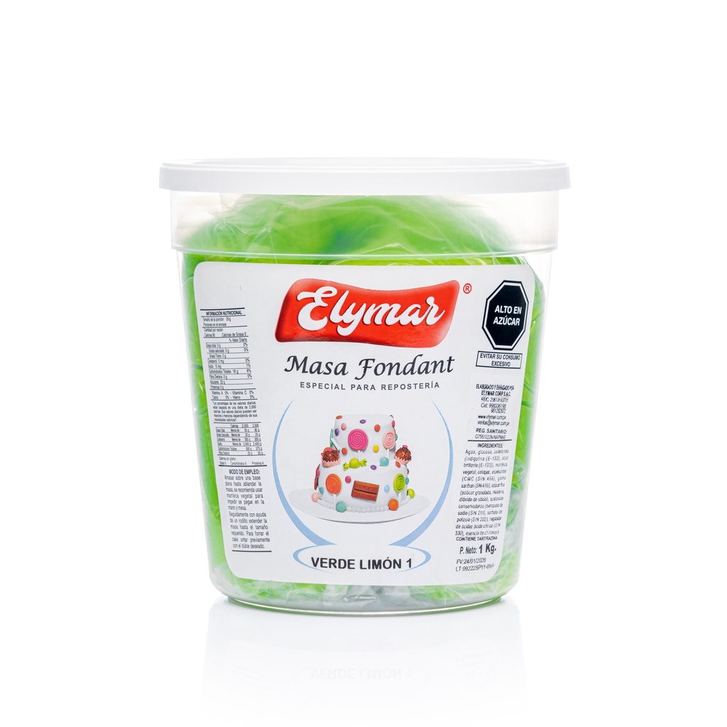Fondant Verde Limón 1 x 1 kg
