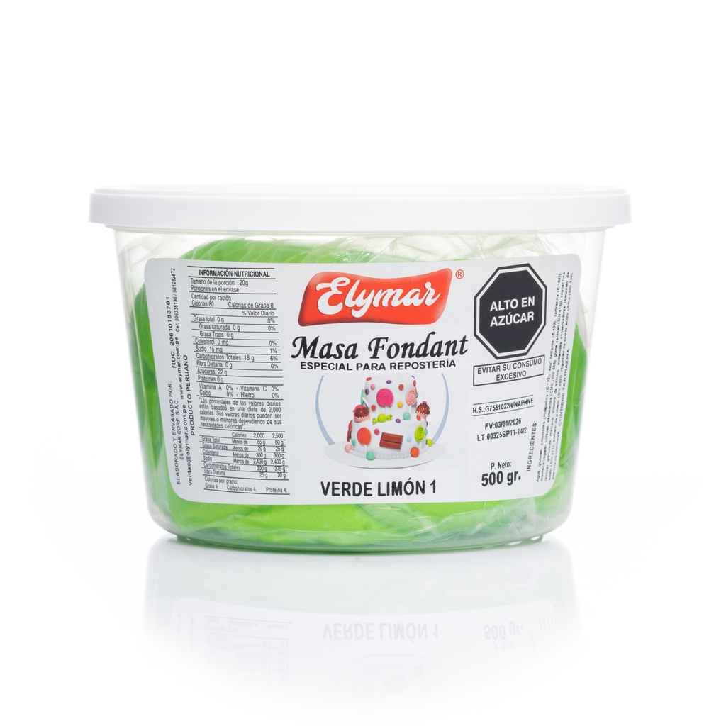Fondant Verde Limón 1 x 500 g
