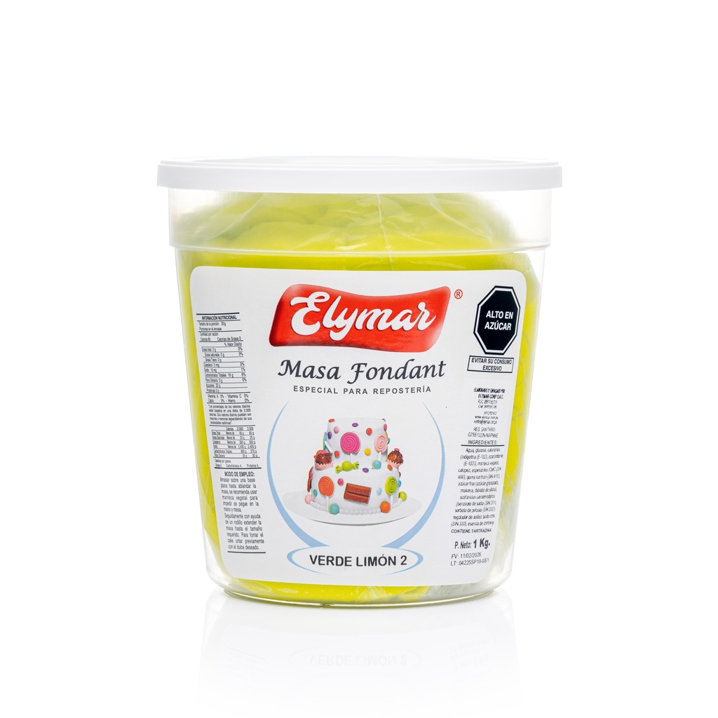 Fondant Verde Limón 2 x 1 kg