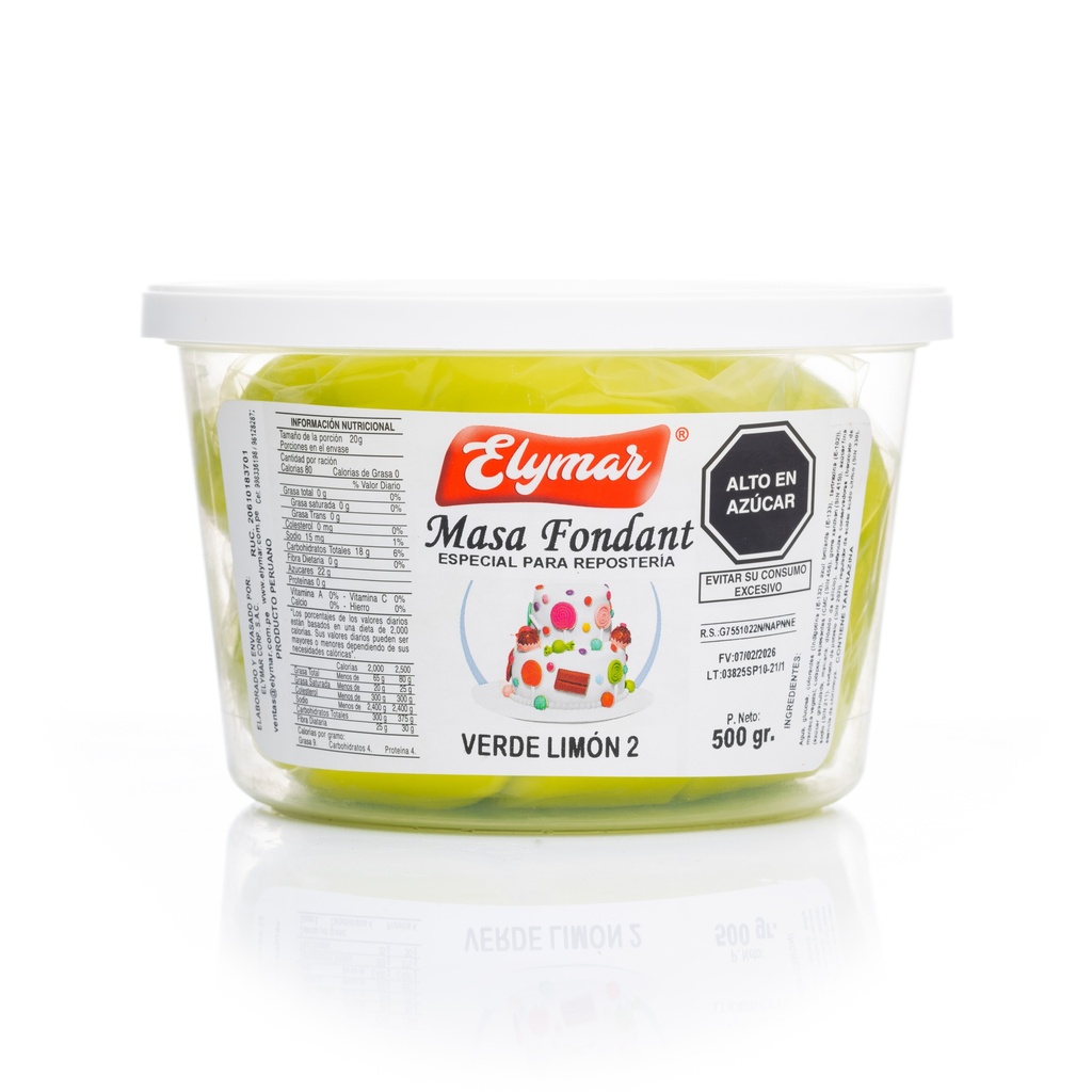 Fondant Verde Limón 2 x 500 g