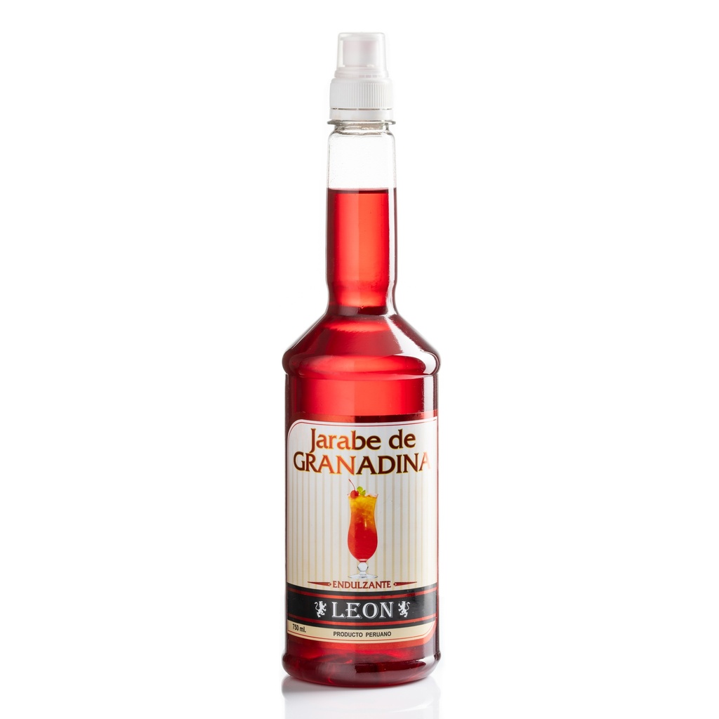 Jarabe de Granadina x 750 ml (Plástico) - LEON