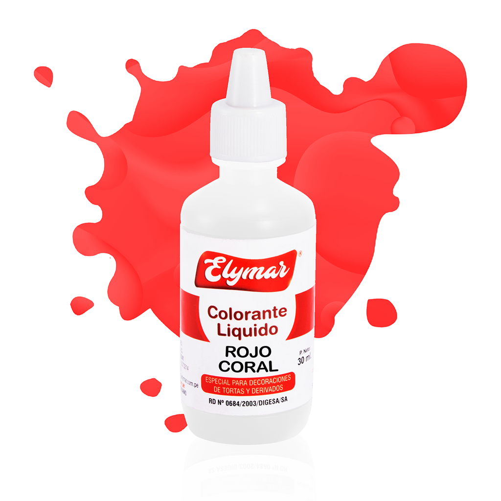 Líquido Rojo Coral x 30 ml